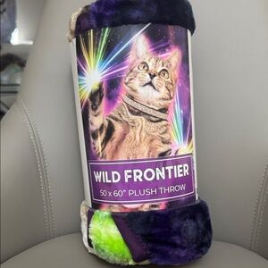 Plush Throw Blanket - Purple and Green